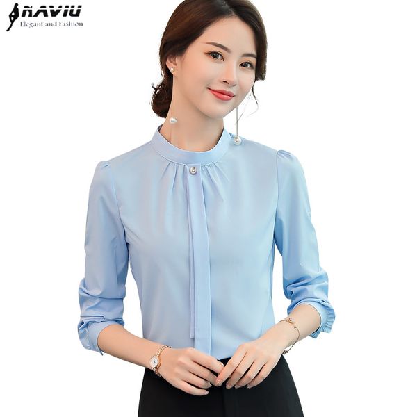 2020 new fashion women chiffon shirt elegant bow long sleeve slim formal blouses office ladies work, White
2020 new fashion women chiffon shirt elegant bow long sleeve slim formal blouses office ladies work, White