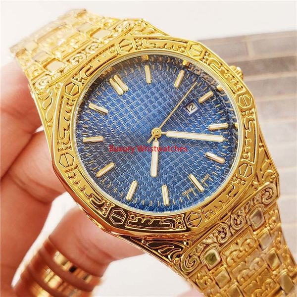 men watches premium brand luxury automatic date refined gift steel strip individuality national style embossed carved watch 1, Slivery;brown
men watches premium brand luxury automatic date refined gift steel strip individuality national style embossed carved watch 1, Slivery;brown