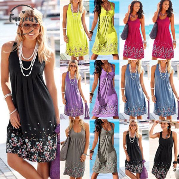 new 2020 women summer boho floral sleeveless long maxi floral dress party loose summer casual beach sundress, Black;gray
new 2020 women summer boho floral sleeveless long maxi floral dress party loose summer casual beach sundress, Black;gray