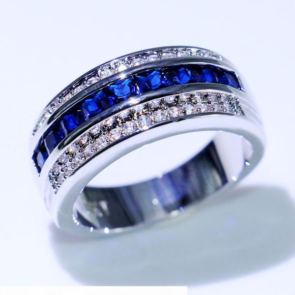 choucong new arrival fashion jewelry 10kt white gold fill princess cut blue sapphire cz diamond men wedding band ring for lover, Slivery;golden
choucong new arrival fashion jewelry 10kt white gold fill princess cut blue sapphire cz diamond men wedding band ring for lover, Slivery;golden