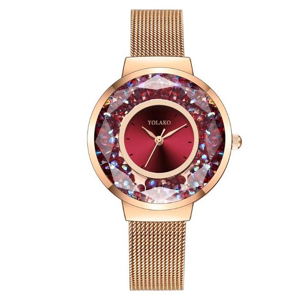 women watch fashion mobile rhinestone elegant magnet buckle rose gold ladies wristwatch new brand magnetic watches gift, Slivery;brown
women watch fashion mobile rhinestone elegant magnet buckle rose gold ladies wristwatch new brand magnetic watches gift, Slivery;brown