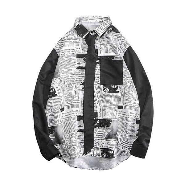 2019autumn clothes newspaper tooling shirt male long sleeve design tide brand shirt trend fake two-piece hair stylist 30cs, White;black
2019autumn clothes newspaper tooling shirt male long sleeve design tide brand shirt trend fake two-piece hair stylist 30cs, White;black