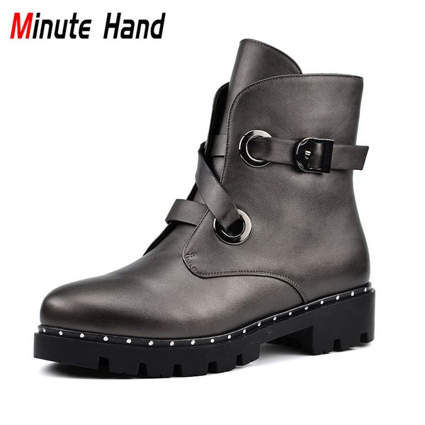 minute hand new fashion women ankle boots comfortable square low heel zip buckle platform women boots autumn winter, Black
minute hand new fashion women ankle boots comfortable square low heel zip buckle platform women boots autumn winter, Black