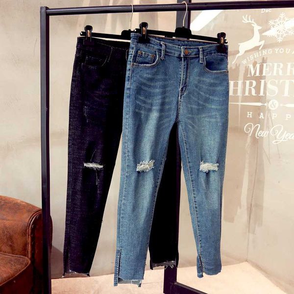 ripped jeans for women high waist plus size ankle-length denim softener mom pencil pants 4xl 5xl, Blue
ripped jeans for women high waist plus size ankle-length denim softener mom pencil pants 4xl 5xl, Blue