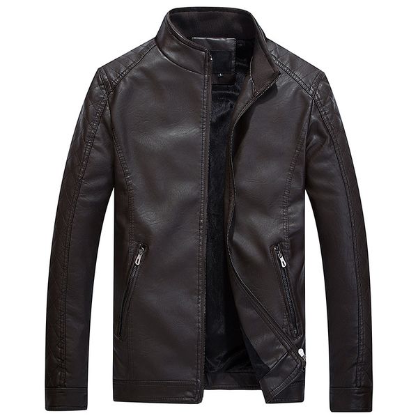 autumn & winter stand collar leather jacket fashion slim fit men pu leather coat youth locomotive casual korean-style brushed le, Black
autumn & winter stand collar leather jacket fashion slim fit men pu leather coat youth locomotive casual korean-style brushed le, Black
