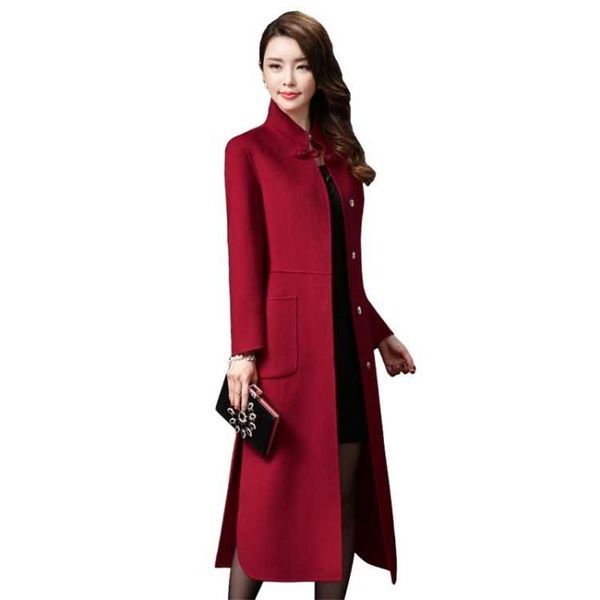 2019 autumn winter women vintage slim lomg wool blend coat middle-aged female elegant sashes woolen outwear casaco feminino r301, Black
2019 autumn winter women vintage slim lomg wool blend coat middle-aged female elegant sashes woolen outwear casaco feminino r301, Black
