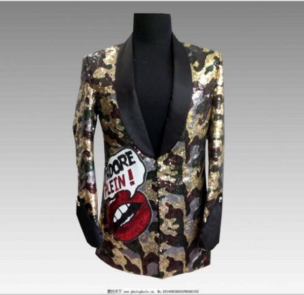 s-7xlbar male singer personality camouflage bright piece long style performance clothes fashion men's night suit stage outfit, White;black
s-7xlbar male singer personality camouflage bright piece long style performance clothes fashion men's night suit stage outfit, White;black