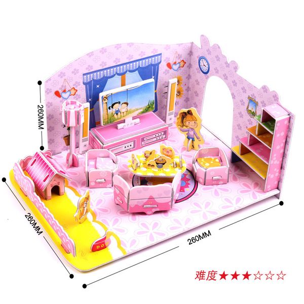 children handmade educational puzzle stereo 3d model assembled house garden villa 3-6-8-year-old girl's and boy's play
children handmade educational puzzle stereo 3d model assembled house garden villa 3-6-8-year-old girl's and boy's play