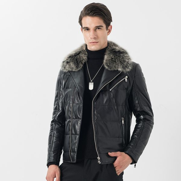 genuine leather jacket men real sheepskin leather coats men's fur collar jacket duck down coat jaqueta de couro x003 yy473, Black
genuine leather jacket men real sheepskin leather coats men's fur collar jacket duck down coat jaqueta de couro x003 yy473, Black