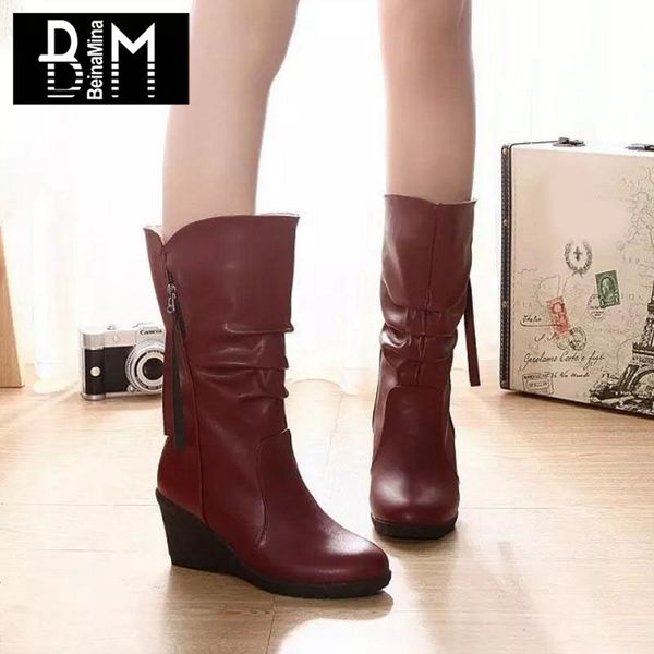 beinamina women boots plush fur wedges winter half short boots warm fashion shoes woman fashion ladies footwear size 35-40, Black
beinamina women boots plush fur wedges winter half short boots warm fashion shoes woman fashion ladies footwear size 35-40, Black