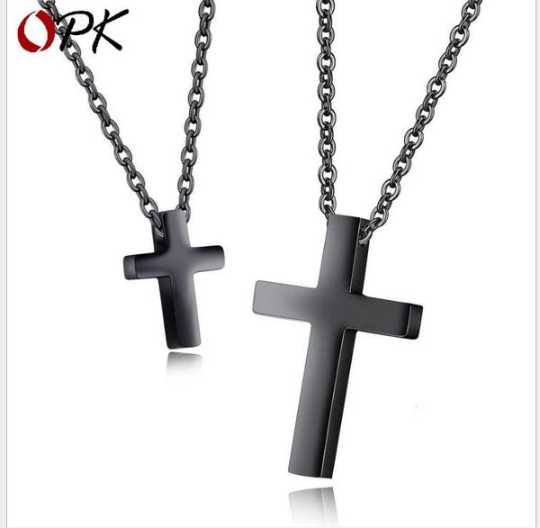 european and american cross titanium steel pendants couple necklaces men and women jewelry, Silver
european and american cross titanium steel pendants couple necklaces men and women jewelry, Silver