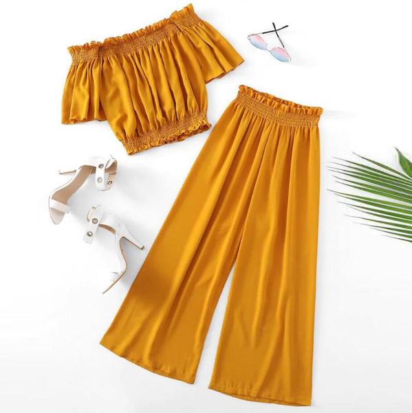 2020 women's fashion solid suits cold shoulder shirt loose wide leg pant sets women summer plus size causal 2 piece set 3xl, White
2020 women's fashion solid suits cold shoulder shirt loose wide leg pant sets women summer plus size causal 2 piece set 3xl, White
