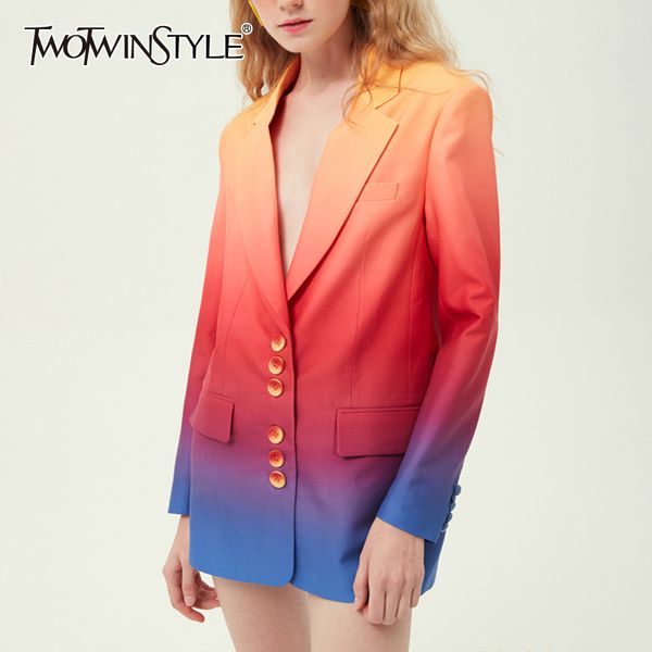 twotwinstyle hit color женский пиджак с надрезом с длинным рукавом однобортный корейский пальто женский 2019 осень негабаритных мода новый, White;black
twotwinstyle hit color женский пиджак с надрезом с длинным рукавом однобортный корейский пальто женский 2019 осень негабаритных мода новый, White;black