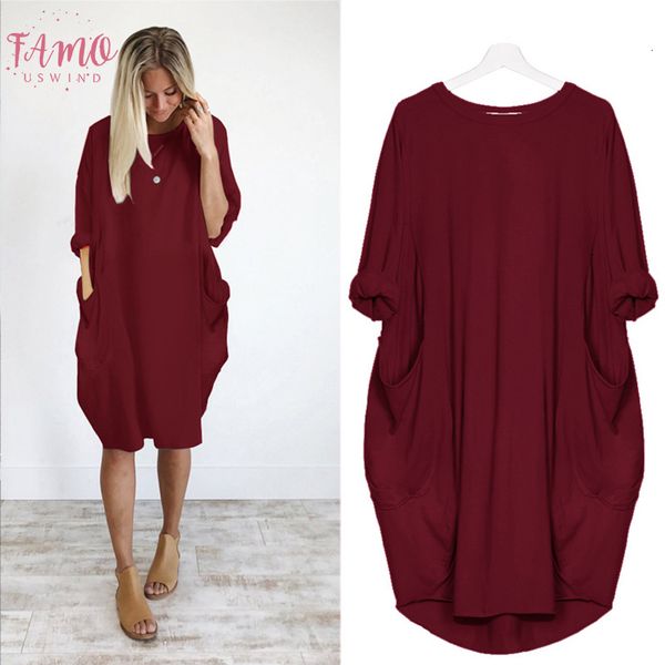 women casual loose dress with pocket ladies fashion o neck long t shirt dress streetwear plus size 5xl vestidos, Black;gray
women casual loose dress with pocket ladies fashion o neck long t shirt dress streetwear plus size 5xl vestidos, Black;gray