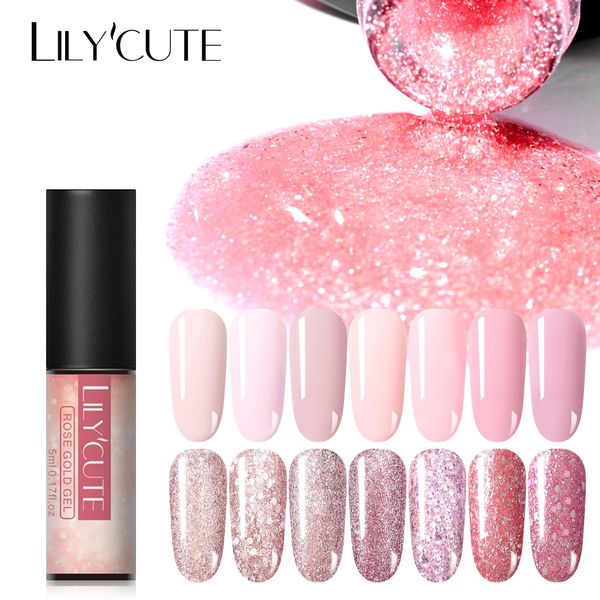 lilycute 5ml rose gold gel pure nail color bling glitter nail gel polish soak off shining art manicure uv lacquer, Red;pink
lilycute 5ml rose gold gel pure nail color bling glitter nail gel polish soak off shining art manicure uv lacquer, Red;pink