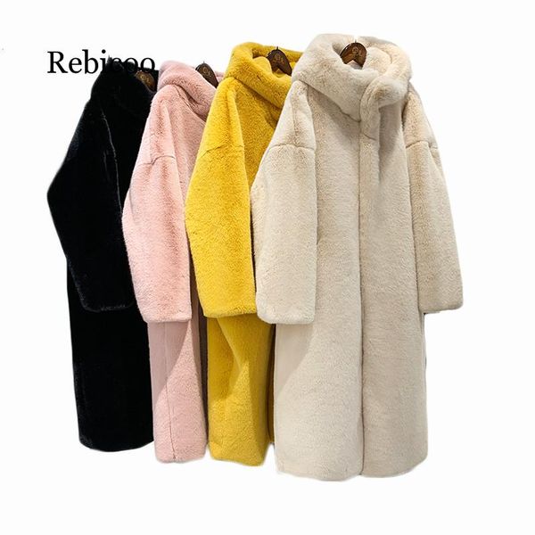 women's fur & faux women winter thick warm fluffy jacket female fashion hooded long coat loose parkas, Black
women's fur & faux women winter thick warm fluffy jacket female fashion hooded long coat loose parkas, Black