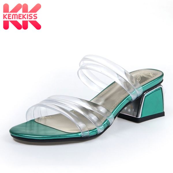 kemekiss women sandals shoes fashion square high heels slippers new design pu leather shoes women casual footwear size 33-43, Black
kemekiss women sandals shoes fashion square high heels slippers new design pu leather shoes women casual footwear size 33-43, Black