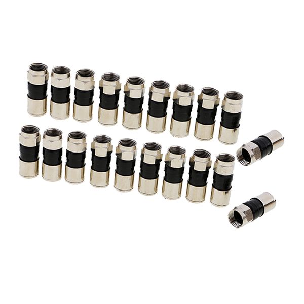 20pcs f-type compression snap seal plugs connectors for rg6 cable tv, set-box, satellite system
20pcs f-type compression snap seal plugs connectors for rg6 cable tv, set-box, satellite system