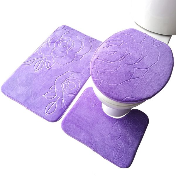 new bath set 3 pcs set toilet mat bath mats set for toilet for toilet