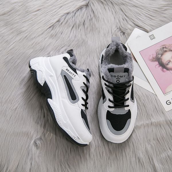 winter women winter casual shoes sneakers fur plush inside snow shoes platform lace up woman ankle boots chaussures femme, Black
winter women winter casual shoes sneakers fur plush inside snow shoes platform lace up woman ankle boots chaussures femme, Black