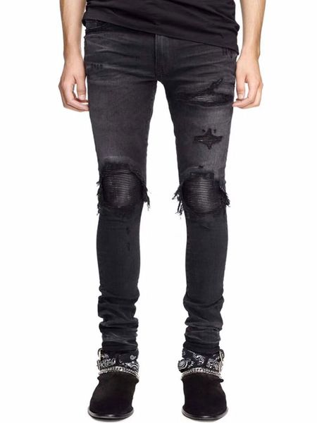 american street style fashion men jeans black color patched destroyed ripped jeans men elastic broken pants hip hop skinny, Blue
american street style fashion men jeans black color patched destroyed ripped jeans men elastic broken pants hip hop skinny, Blue