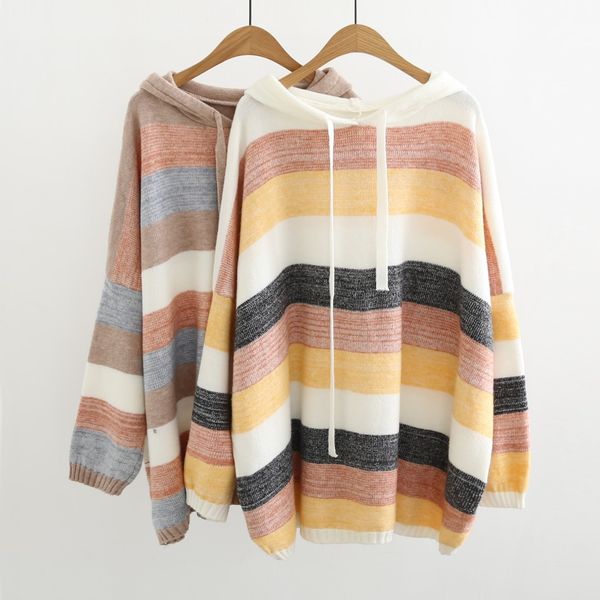 autumn winter chic lazy style hooded sweaters women elegant batwing sleeve striped hit color pullovers female loose pullover top, White;black
autumn winter chic lazy style hooded sweaters women elegant batwing sleeve striped hit color pullovers female loose pullover top, White;black