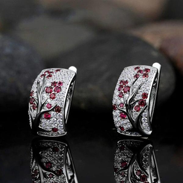european rhinestone plum tree ear hoop women zircon earrings jewelry gift small hoop earrings ear bone buckle round circle, Silver
european rhinestone plum tree ear hoop women zircon earrings jewelry gift small hoop earrings ear bone buckle round circle, Silver