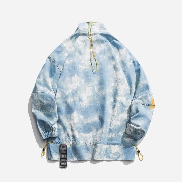 american camouflage hoodies teenager pure cotton print hip hop pullover standing collar outdoors streetwear hoodie retro couple, Black