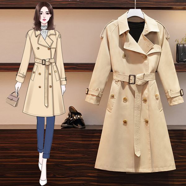 large size women's windbreaker lapel belt spring loose double-breasted trench coats temperament coat waist long windbreaker z588, Tan;black
large size women's windbreaker lapel belt spring loose double-breasted trench coats temperament coat waist long windbreaker z588, Tan;black