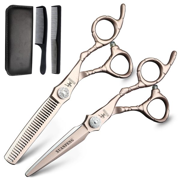 pink 6 inch professional hair scissors right hand japanese 440c cutting and thinning scissors set hair salon styling tools shear kit 
pink 6 inch professional hair scissors right hand japanese 440c cutting and thinning scissors set hair salon styling tools shear kit