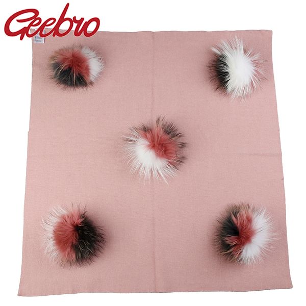 scarves geebro born soft warm wool swaddling blanket bedding swaddles wrap baby birth gift with 15cm triple color real fur pom, Blue;gray
scarves geebro born soft warm wool swaddling blanket bedding swaddles wrap baby birth gift with 15cm triple color real fur pom, Blue;gray