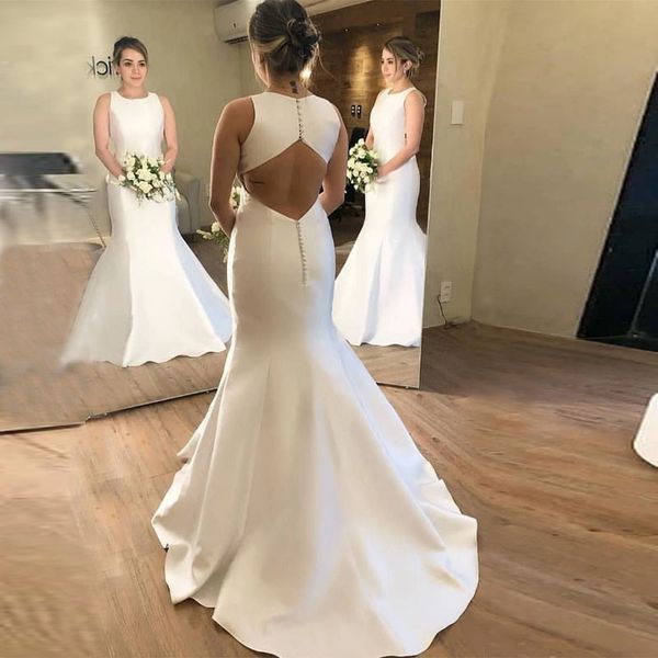 simple wedding dress jewel neck white satin low cut back mermaid wedding dresses vestidos de novia wedding and bridal dresses
simple wedding dress jewel neck white satin low cut back mermaid wedding dresses vestidos de novia wedding and bridal dresses