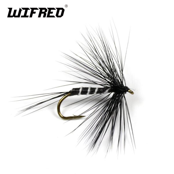 10pcs #10 black zebra mosquito trout fishing dry flies fishing bait s