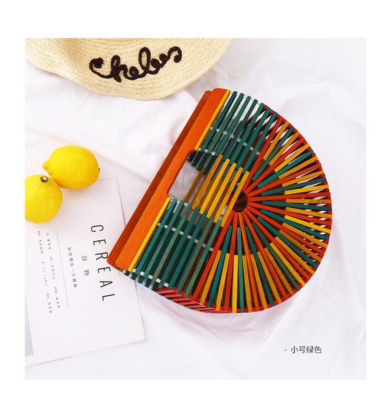 xiyuan bamboo bag personality beach wood bag portable green handmade handbags rattan handbag outdoor clutch evening women
xiyuan bamboo bag personality beach wood bag portable green handmade handbags rattan handbag outdoor clutch evening women