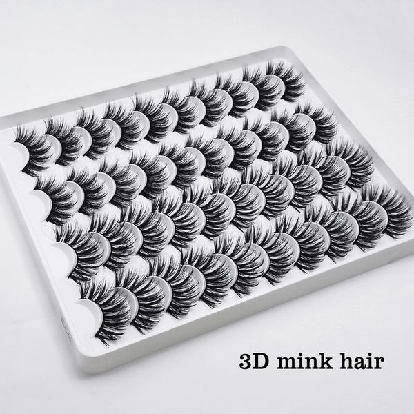 20 pair/lot 8d mink eyelash hand mink eyelash extension cosmetic false eyelash
