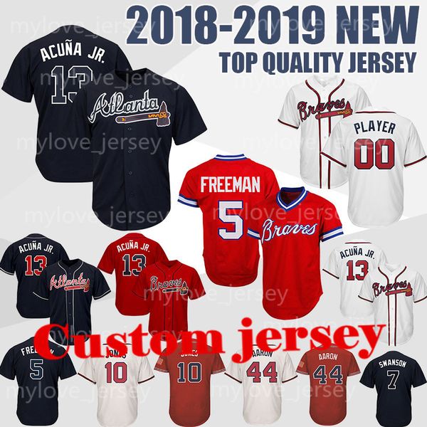 custom Braves jersey 5 Freddie Freeman 3 Dale Murphy 7 Dansby Swanson Atlanta Men's Baseball jerseys top quality 
custom Braves jersey 5 Freddie Freeman 3 Dale Murphy 7 Dansby Swanson Atlanta Men's Baseball jerseys top quality