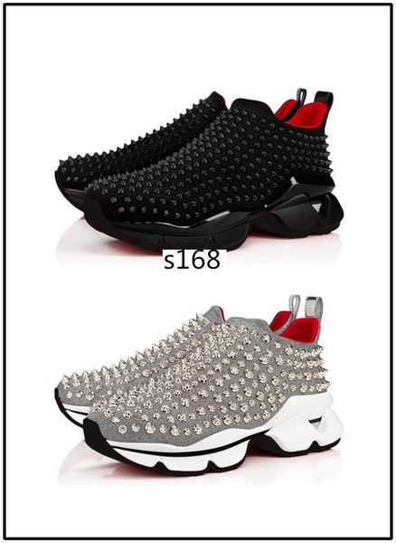 brand designer spike sock sneaker men women cotton casual shoes luxury red bottom chunky flat heel shoes 8, Black
brand designer spike sock sneaker men women cotton casual shoes luxury red bottom chunky flat heel shoes 8, Black