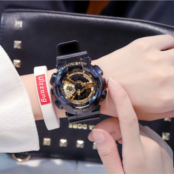 ins electronic watch men and women students korean style simple casual fashion sport waterproof black and white relojes, Slivery;brown
ins electronic watch men and women students korean style simple casual fashion sport waterproof black and white relojes, Slivery;brown