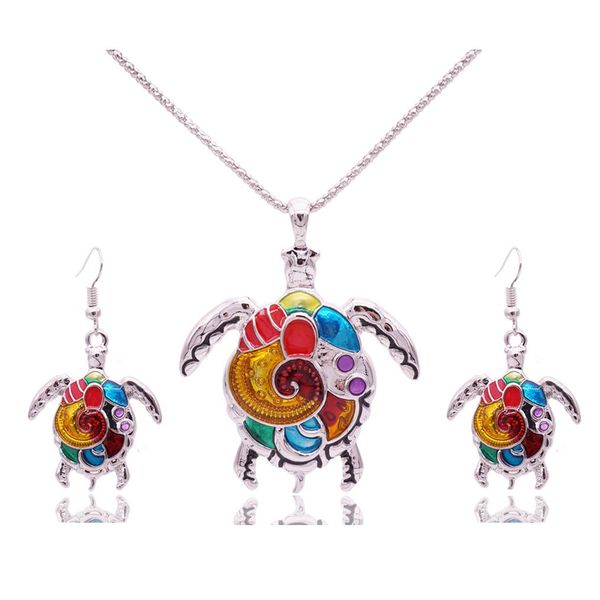 mieehoo 100 store european and american fashion oil rainbow remodel turtle set decoration punk style necklace, Silver
mieehoo 100 store european and american fashion oil rainbow remodel turtle set decoration punk style necklace, Silver