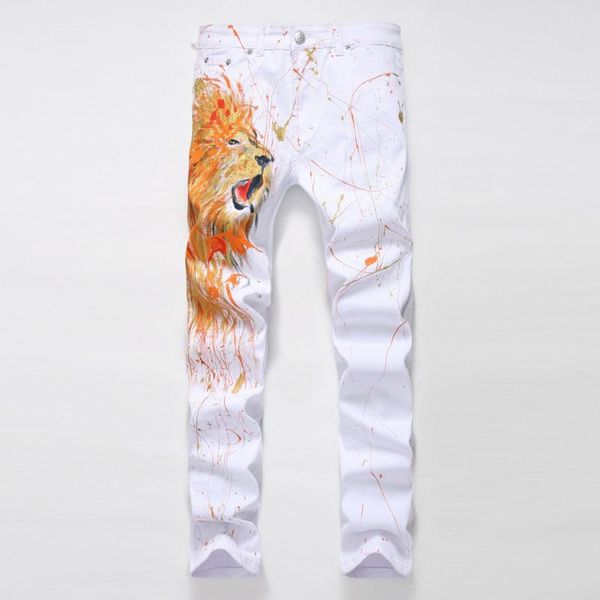 новое прибытие mens печатных джинсы slim fit мужские натяжные качество джинсы одежда белый цвет упругие дизайнерская одежда, Blue
новое прибытие mens печатных джинсы slim fit мужские натяжные качество джинсы одежда белый цвет упругие дизайнерская одежда, Blue