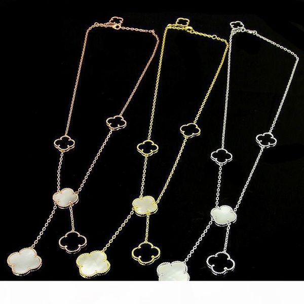 new clover flower collars jewelry for women long pendant necklace black white mother shell pearl pendant dropshipping, Silver
new clover flower collars jewelry for women long pendant necklace black white mother shell pearl pendant dropshipping, Silver