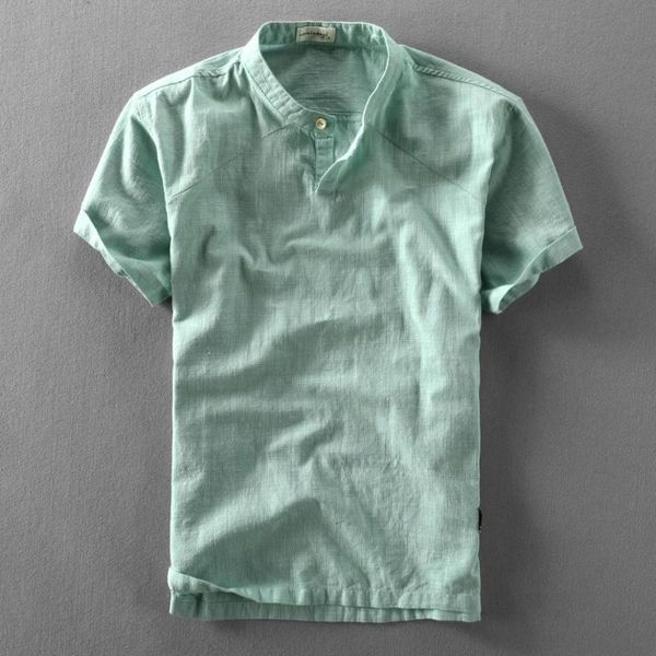 men summer fashion brand china style simple cotton linen short sleeve stand collar shirt male casual loose solid color shirts, White;black
men summer fashion brand china style simple cotton linen short sleeve stand collar shirt male casual loose solid color shirts, White;black