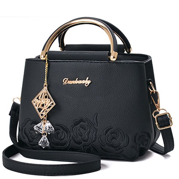 women bag women leather handbag shoulder bag crossbody handbag women's flower embroideried pendant rivets boston ladies fashion
women bag women leather handbag shoulder bag crossbody handbag women's flower embroideried pendant rivets boston ladies fashion