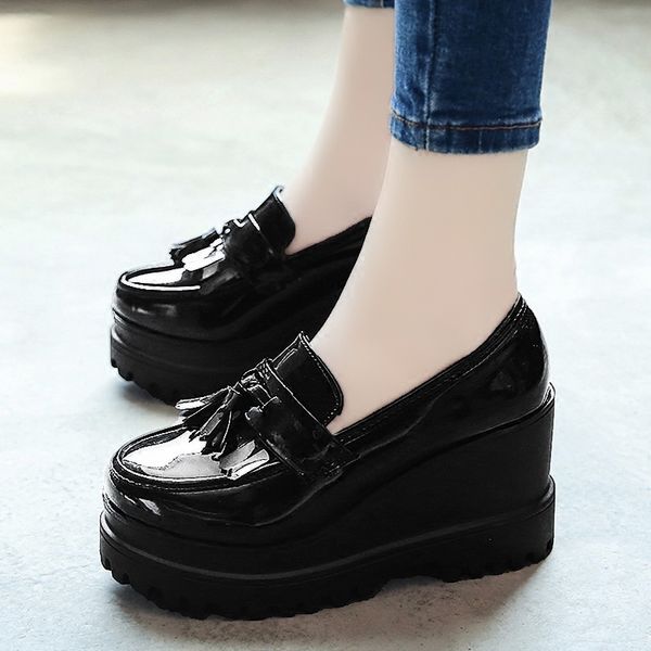 women british wind small shoes female 2019 new spring students korean version of the net red thick sole shoes women's, Black
women british wind small shoes female 2019 new spring students korean version of the net red thick sole shoes women's, Black