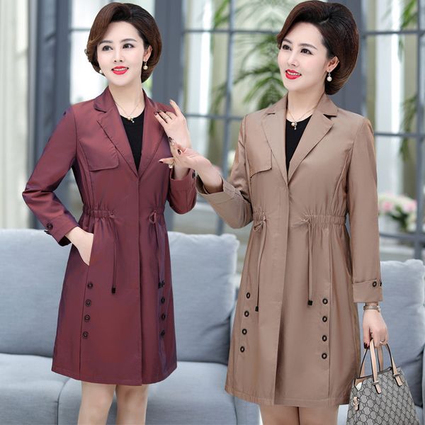 mother's spring windbreaker mid-length coat 2020 new middle-aged women's fashion elegant pleated slim plus size jacket k102, Tan;black
mother's spring windbreaker mid-length coat 2020 new middle-aged women's fashion elegant pleated slim plus size jacket k102, Tan;black