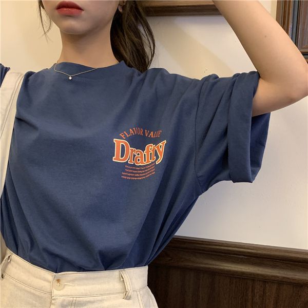 cotton print short-sleeved t-shirt women's tide korean version of the new casual set, White
cotton print short-sleeved t-shirt women's tide korean version of the new casual set, White
