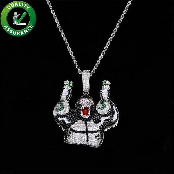 luxury designer jewelry mens iced out hip hop chain pendants bling diamond cartoon gorilla pendant men necklace rapper fashion accessories, Silver
luxury designer jewelry mens iced out hip hop chain pendants bling diamond cartoon gorilla pendant men necklace rapper fashion accessories, Silver