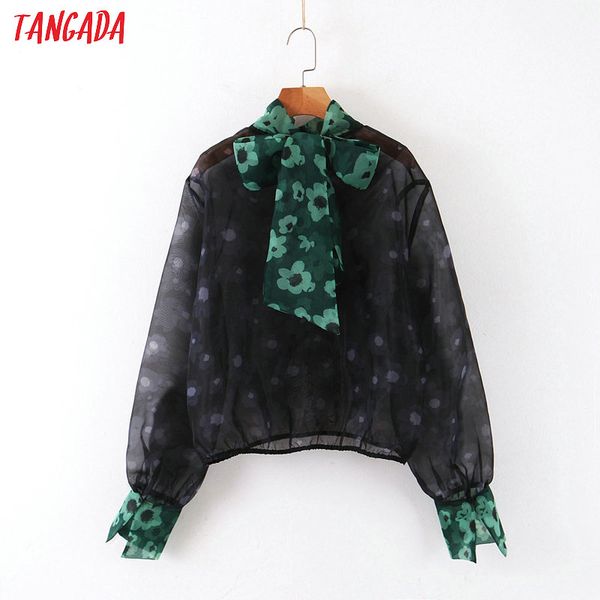 tangada women dots print mesh blouse see through bow tie long sleeve chic female shirt blusas femininas sl195, White
tangada women dots print mesh blouse see through bow tie long sleeve chic female shirt blusas femininas sl195, White