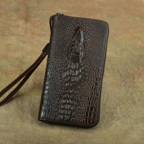 genuine leather long clutch wallets men alligator zipper coin purses cowhide card slot wallet vintage banknote pocket cell phone pocket, Red;black
genuine leather long clutch wallets men alligator zipper coin purses cowhide card slot wallet vintage banknote pocket cell phone pocket, Red;black