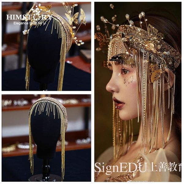 himstory gorgeous vintage european brides headbands long tassel gold butterfly hair accessory jewelry hairwear, Golden;white
himstory gorgeous vintage european brides headbands long tassel gold butterfly hair accessory jewelry hairwear, Golden;white